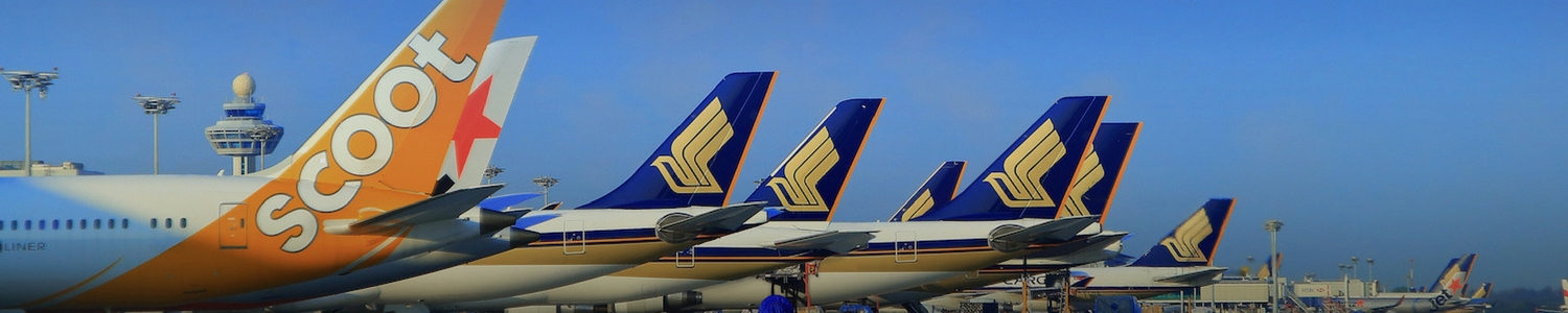 Aircraft tails at Changi