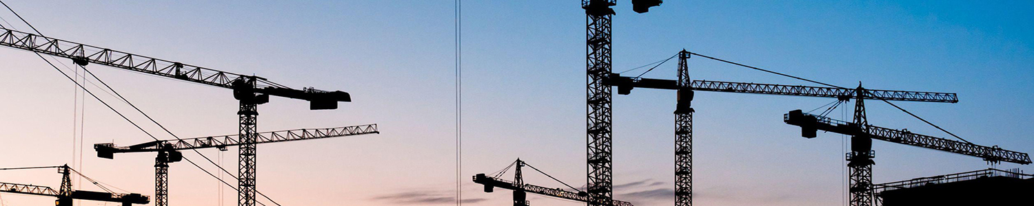 Photo of cranes at construction site